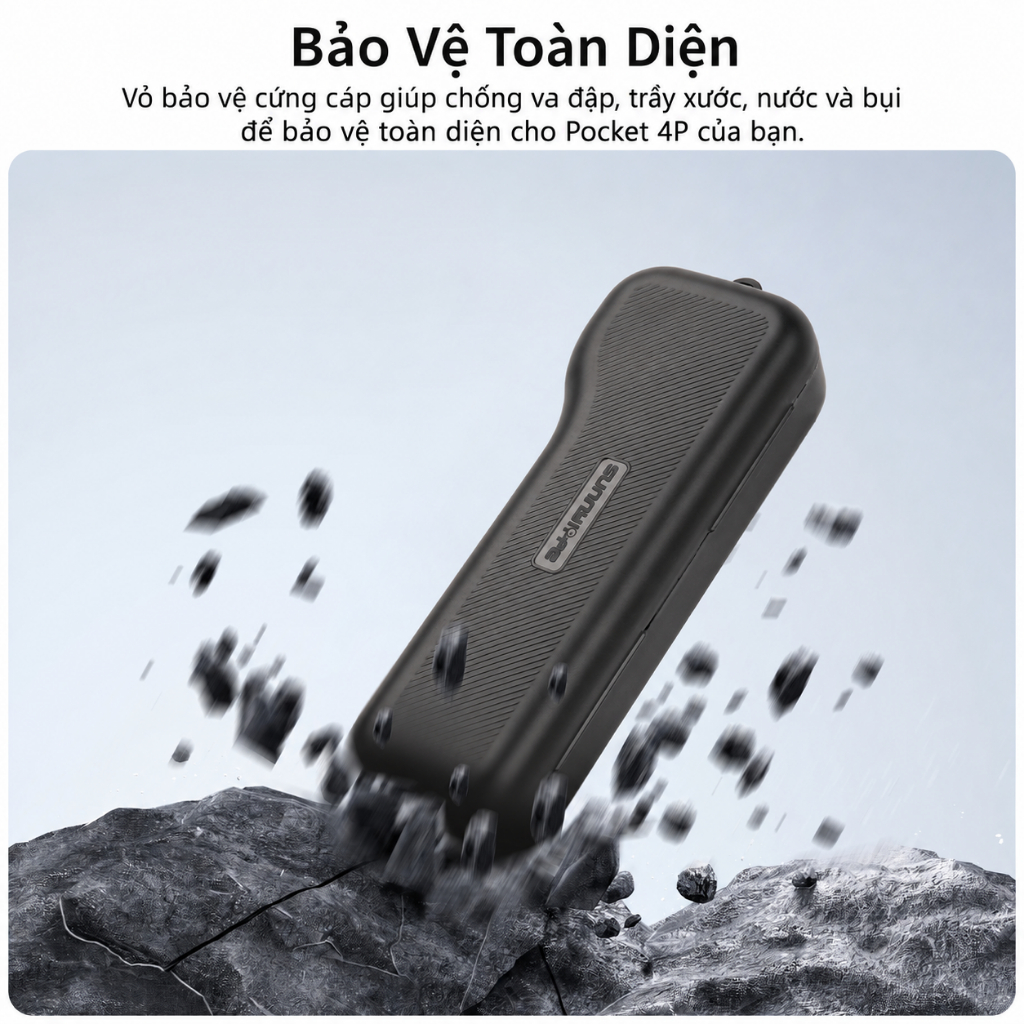 Hộp Đựng Bảo Vệ cho DJI Osmo Pocket 4 Pro Pocket 4P, Hộp Đựng Chống Sốc với 3 Khe Đựng Filter, Khe Thẻ Nhớ, Nắp Lật, Dây Đeo Cổ Tay, Phụ Kiện Du Lịch Gọn Nhẹ