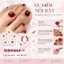 Móng Giả Móng Chân Phong Cách Rượu Vang Đỏ Lấp Lánh - Bộ 24 Miếng Dán Dễ Dàng, Tự Nhiên Như Thật