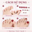 Móng Giả Móng Chân Phong Cách Rượu Vang Đỏ Lấp Lánh - Bộ 24 Miếng Dán Dễ Dàng, Tự Nhiên Như Thật
