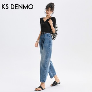Mùa Hè 2026 Mỏng Retro Rộng Quần Jean Nữ Cao Cấp Đến Mắt Cá Chân Dài Rời Ôm Hơn Nhìn Nhỏ Hình Quả Lê Quần Body