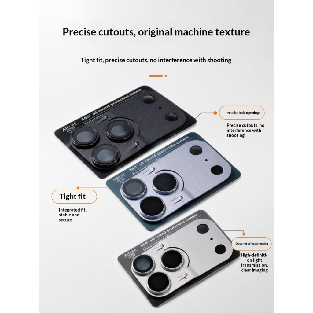 Phim Ống Kính 2 Trong 1 Có Giá Đỡ Dành Cho iPhone 17 Pro / 17 Pro Max Màng AR Trong Suốt Tăng Phân Chiếu Kim Loại Nhôm Chống Xước Siêu Mỏng Dán Dễ Bảo Vệ Camera Toàn Diện