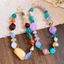 Nhiều Màu Không Đều Acrylic Đính Hạt Vòng Cổ, Màu Vàng Miếng Đệm Bohemian Dopamine Phong Cách Nữ Kỳ Nghỉ Mùa Hè Hàng Ngày Đảng Trang Sức Thời Trang