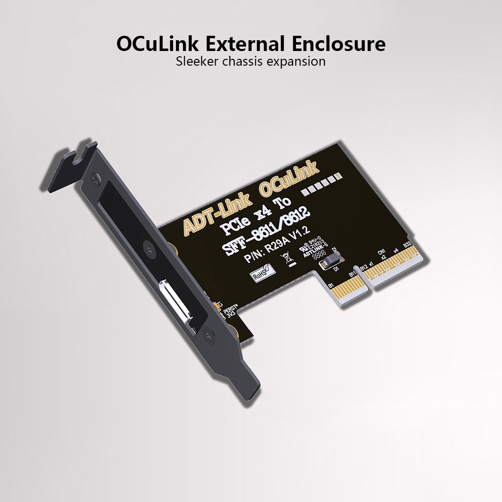 ADT-Link R29A PCI-E 4.0 X4 Sang SFF-8611 / 8612 Thẻ Chuyển Đổi Cho OCuLink Card Đồ Họa Hỗ Trợ Khung Xe Kết Nối Bên Ngoài