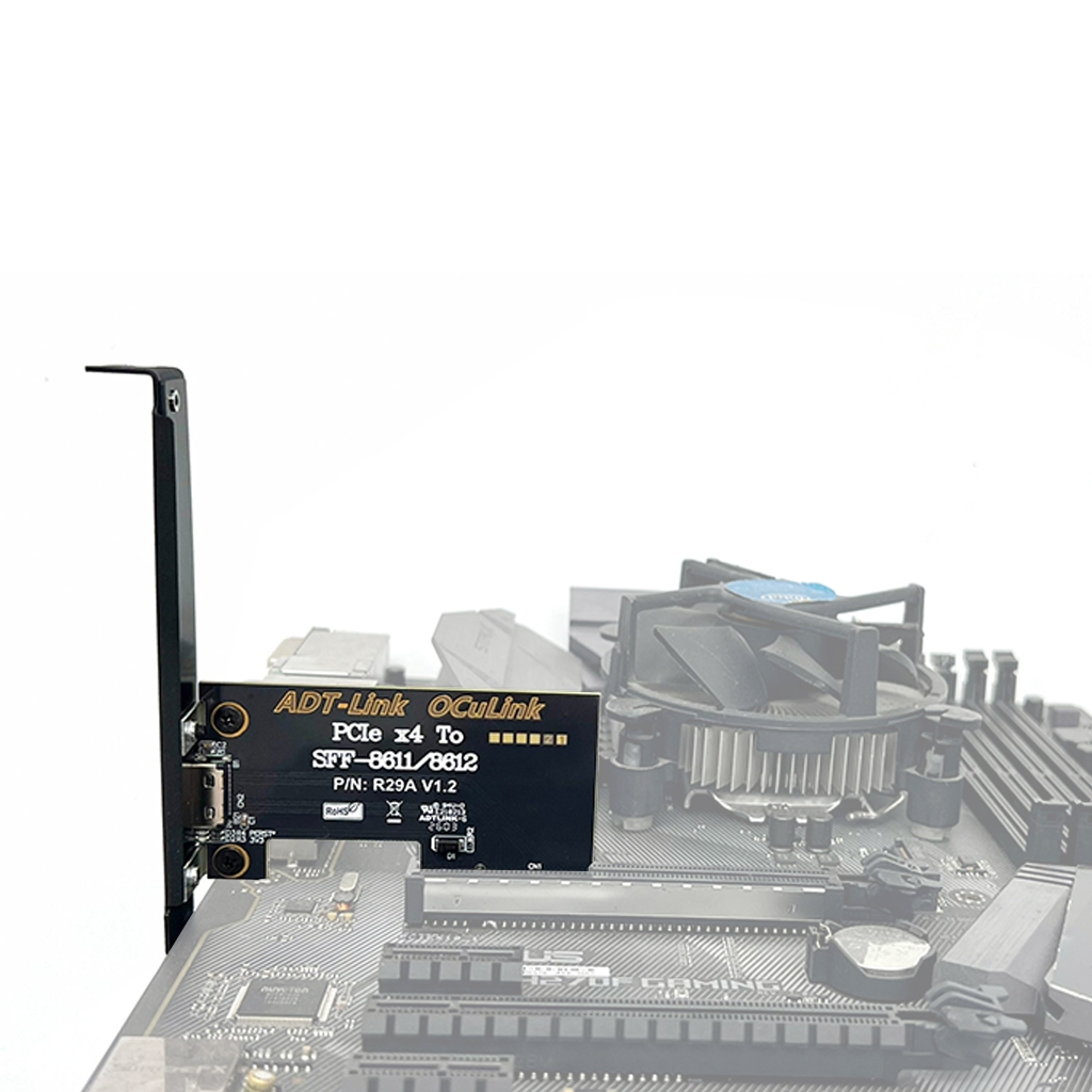 ADT-Link R29A PCI-E 4.0 X4 Sang SFF-8611 / 8612 Thẻ Chuyển Đổi Cho OCuLink Card Đồ Họa Hỗ Trợ Khung Xe Kết Nối Bên Ngoài