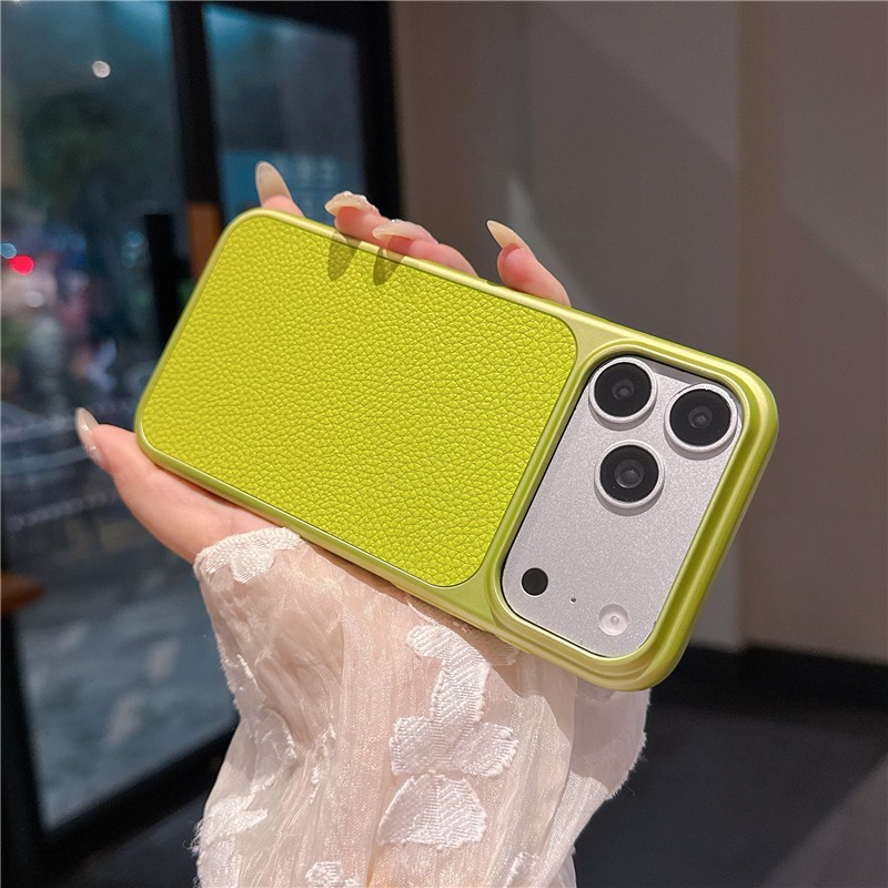 IPhone 17 Pro max Sơn kim loại PC Họa tiết vải thiều lớn Vỏ điện thoại di động