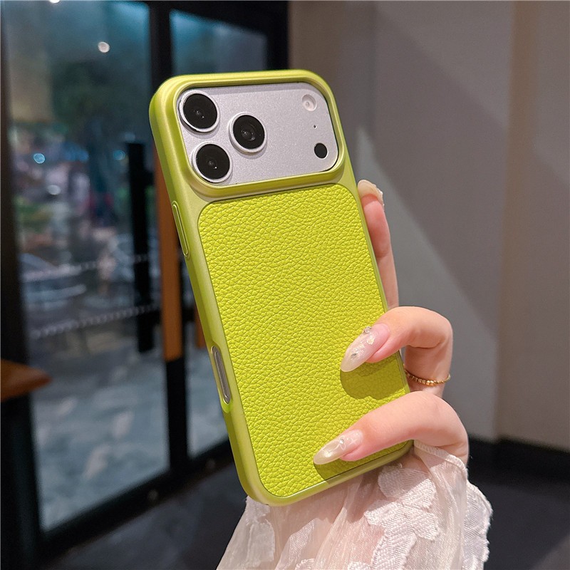 IPhone 17 Pro max Sơn kim loại PC Họa tiết vải thiều lớn Vỏ điện thoại di động
