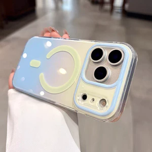 【 Nút khí / Vỏ cứng có dây buộc / Xanh lam 】 tương thích cho iPhone 13 pro max 14 pro max 15 pro max 16 pro max 17 pro max bìa cứng