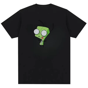 Kawaii Invader Zim Happy Hug Chuẩn bị Zim Hình ảnh Hoạt hình dễ thương Áo thun thời trang trung tính