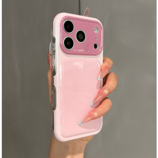Màu Sắc Tương Phản Silicon Đệm Không Khí Ốp Lưng Điện Thoại iPhone 17Promax 17Pro 15 16 Pro Max Chống Sốc Bảo Vệ Toàn Diện Nữ Vỏ Di Động