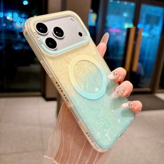 Vỏ sang trọng họa tiết gradient màu viền bên thanh thả vỏ điện thoại từ tính thích hợp cho iPhone 15 16 17 Pro Max bao gồm tất cả vỏ silicon chống rơi