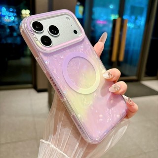 Vỏ sang trọng họa tiết gradient màu viền bên thanh thả vỏ điện thoại từ tính thích hợp cho iPhone 15 16 17 Pro Max bao gồm tất cả vỏ silicon chống rơi