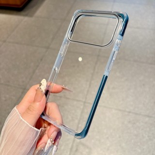 Ốp điện thoại trong suốt ngăn chặn màu sắc sáng tạo phù hợp cho iPhone 15 16 17 Pro Max bao gồm tất cả vỏ silicon chống rơi