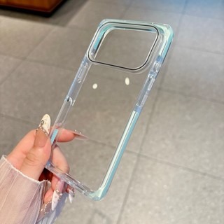 Ốp điện thoại trong suốt ngăn chặn màu sắc sáng tạo phù hợp cho iPhone 15 16 17 Pro Max bao gồm tất cả vỏ silicon chống rơi