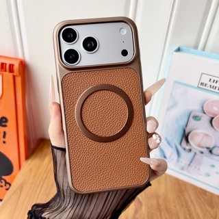 Vỏ điện thoại PC sơn kim loại họa tiết vải thiều sang trọng phù hợp cho iPhone 15, 16, 17 Pro Max lỗ lớn chống rơi tất cả các trường hợp cứng