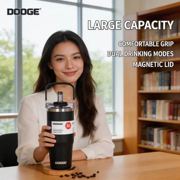 DODGE bình nước dung tích lớn 1,2 lít cho người lớn/nam/nữ, bình giữ nhiệt dung tích lớn cho phòng tập/du lịch/hoạt động ngoài trời, bình giữ nhiệt khổng lồ kèm ống hút và tay cầm, bình nước có tay cầ