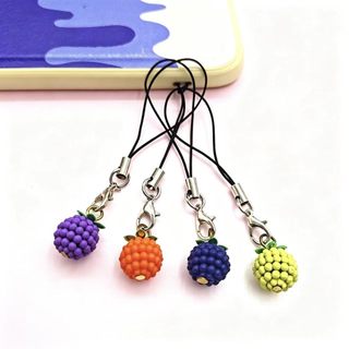 Mặt dây chuyền điện thoại di động diy Dễ thương Hạt nhựa treo bóng Mặt dây chuyền điện thoại di động Mặt dây chuyền