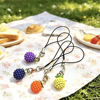 Mặt dây chuyền điện thoại di động diy Dễ thương Hạt nhựa treo bóng Mặt dây chuyền điện thoại di động Mặt dây chuyền