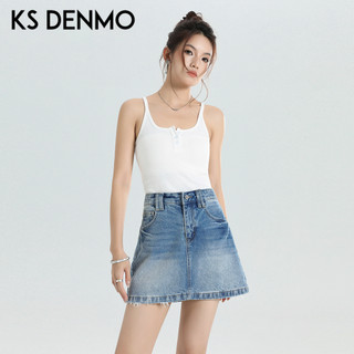 Váy Denim Chữ A Lưng Cao Cho Nữ - Thiết Kế Formbody, Chống Chói