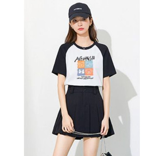 [MIZIQI] Áo thun ngắn tay Cotton nguyên chất nguyên chất dành cho nữ, áo thun nữ dáng rộng cỡ lớn