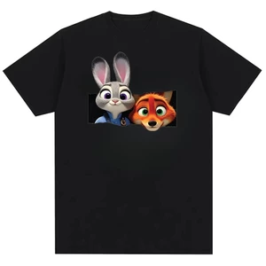 Thiết kế in biểu tượng cảm xúc dễ thương của KOR É NICK và JUDY dành cho áo thun cotton nguyên chất dành cho nam và nữ của unisex