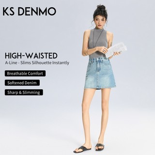 Váy Denim Nữ Lưng Cao Xanh Nhạt 2026 - Dáng Xòe Ôm Hợp Thời Trang