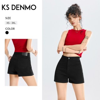 Quần Short Nữ Đen Ôm Dáng 2026 - Chất Denim Mềm Mại Co Giãn Tốt
