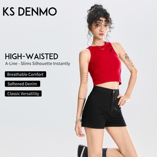 Quần Short Nữ Đen Ôm Dáng 2026 - Chất Denim Mềm Mại Co Giãn Tốt
