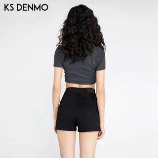 Quần Short Jean Nữ Đen 2026 Vải Mềm Cao Cấp - Phong Cách Âu Mỹ Sexy Đáy Thấp