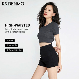 Quần Short Jean Nữ Đen 2026 Vải Mềm Cao Cấp - Phong Cách Âu Mỹ Sexy Đáy Thấp