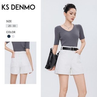 Quần Short Denim Cao Cấp Màu Trắng Cho Mùa Hè, Thoáng Mát và Phong Cách Hiện Đại Ôm Dáng