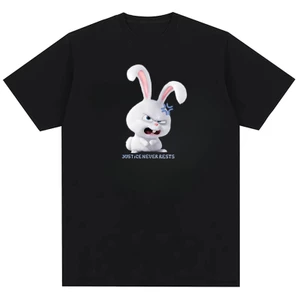 Thỏ Snowball Angry Fun Họa Tiết In Hình Thiết Kế Nam Nữ Áo Thun Cotton Nguyên Chất