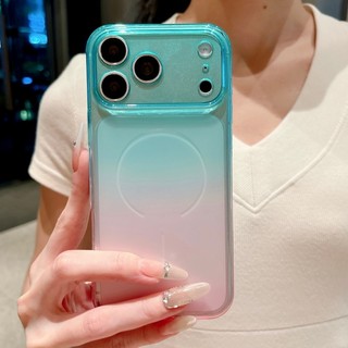 Ốp điện thoại trong suốt TPU cửa sổ lớn sang trọng phù hợp cho iPhone 13 14 15 16 17 Pro Max màu kép bao gồm tất cả vỏ mềm chống rơi