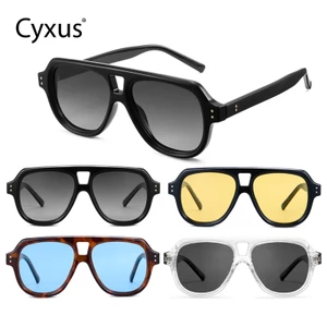 Cyxus Kính râm phân cực, kính râm kiểu phi công, chống chói, chống tia UV400, unisex, bảo vệ mắt khi lái xe và các hoạt động ngoài trời P1336