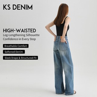 Quần Jean Nữ Style Mới, Ống Rộng Retro, Thích Hợp Thời Trang Hiện Đại