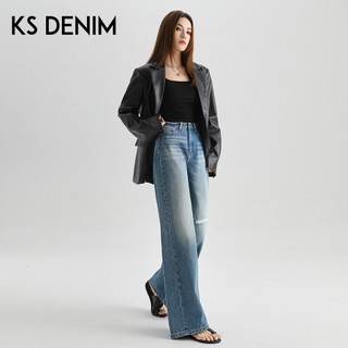 Quần Jean Nữ Style Mới, Ống Rộng Retro, Thích Hợp Thời Trang Hiện Đại