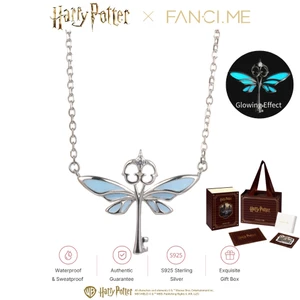 FANCIME x Harry Potter Chìa Khóa Bay Vòng Cổ Bạc Sterling Phát Sáng Trong Bóng Tối Thiết Kế Mặt Dây Chuyền Trang Sức Thời Trang