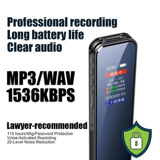 Máy ghi âm kỹ thuật số Bút phát lại Máy nghe nhạc MP3 Di động Kích hoạt bằng giọng nói Ghi âm thanh cho cuộc phỏng vấn cuộc họp