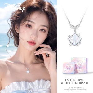 Disney Shell Vòng Cổ Nữ 2026 Phong Cách Mới Nhẹ Sang Trọng Niche Phụ Kiện Thiết Thực Bé Gái Quà Tặng Sinh Nhật Cho Bạn Gái