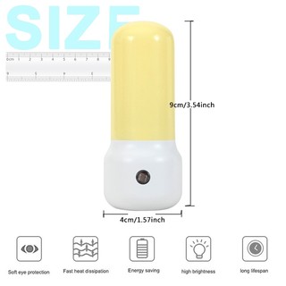 Đèn Ngủ LED 3W Bóng Đèn Cắm Vào Điều Khiển Ánh Sáng Thông Minh Mềm Mại Ấm Đèn Ngủ Cho Bé Mầm Non Trẻ Em Đèn Phòng