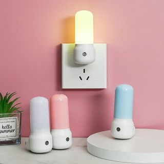 Đèn Ngủ LED 3W Bóng Đèn Cắm Vào Điều Khiển Ánh Sáng Thông Minh Mềm Mại Ấm Đèn Ngủ Cho Bé Mầm Non Trẻ Em Đèn Phòng