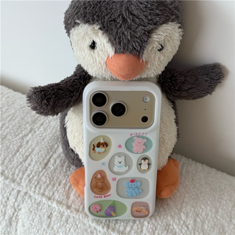 IPhone 17 PRO MAX Họa tiết động vật hoạt hình Chất liệu TPU Vỏ điện thoại xử lý IMD
