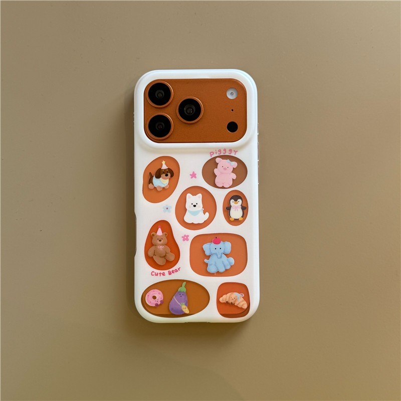 IPhone 17 PRO MAX Họa tiết động vật hoạt hình Chất liệu TPU Vỏ điện thoại xử lý IMD