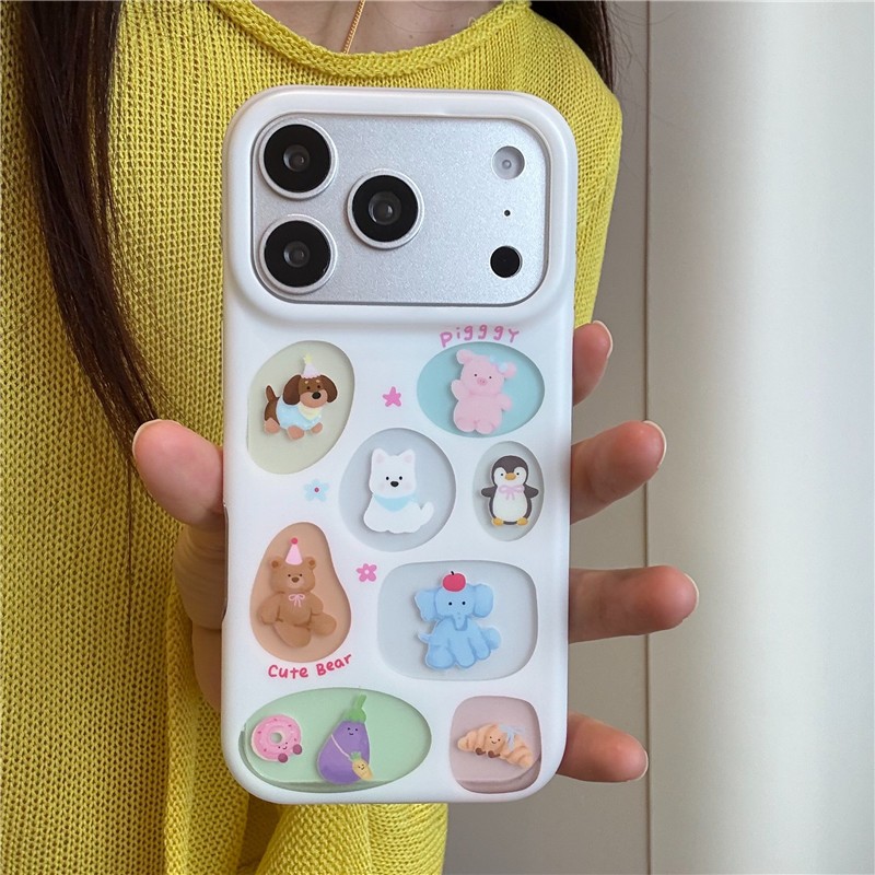 IPhone 17 PRO MAX Họa tiết động vật hoạt hình Chất liệu TPU Vỏ điện thoại xử lý IMD