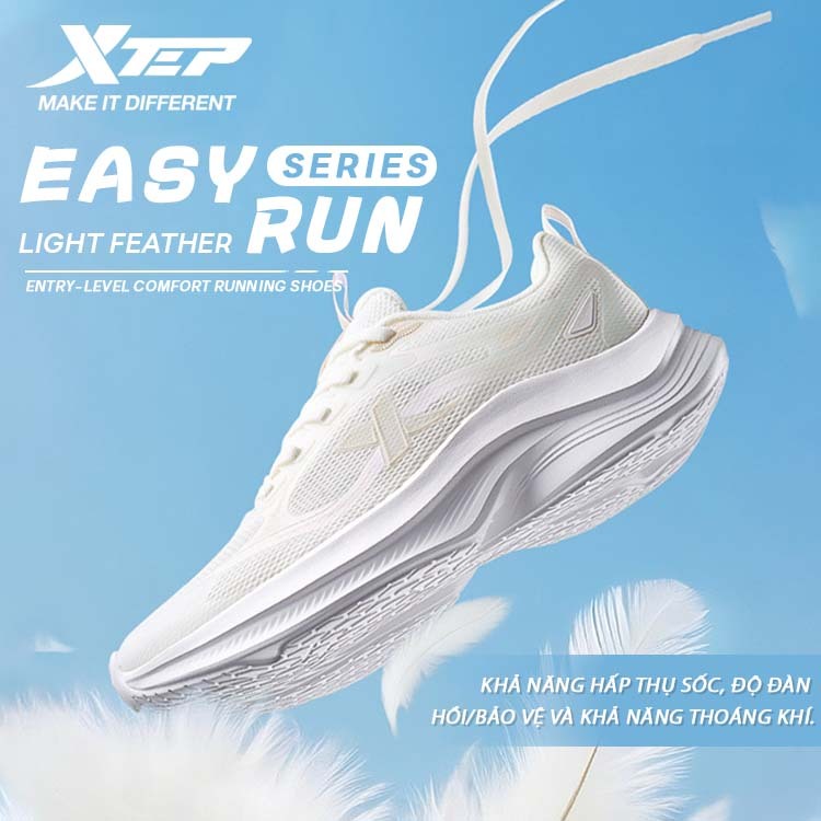 【XTEP】Easy run | Giày chạy bộ nữ 2026 mẫu mới mùa hè thoáng khí, giày thể thao mỏng nhẹ đế mềm, thể thao lưới , xtep Giày thể thao Pickleball