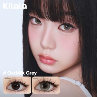 Kính áp tròng Kilala lens 1 ngày màu xám  DIA 14.0mm 14.2mm 14.5mm và màu xám Twinkle Brown，Ice Peach Grey，OatMilk Grey，Starry Blue lens cận 1 ngày có độ (0-7) 2 chiếc