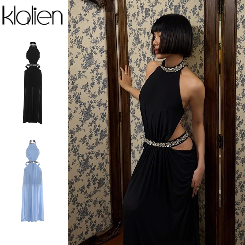 Klalien Dây Lưng Gợi Cảm Váy Dự Tiệc Hình Eo Ôm Hơn Nữ Mùa Hè Cay Cô Gái Phong Cách