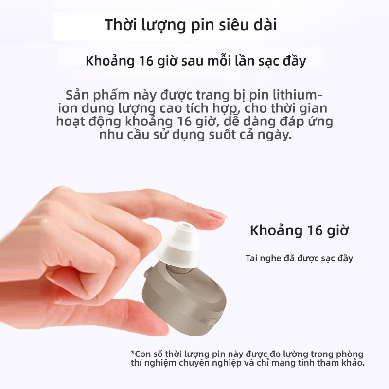 Máy trợ thính có thể sạc lại, bộ khuếch đại thính giác vô hình cho người cao tuổi, điều chỉnh phù hợp