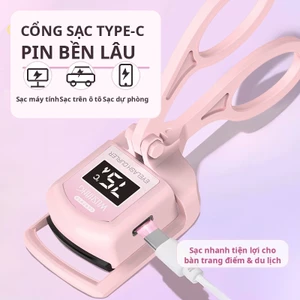 Máy Uốn Mi Nhiệt Cầm Tay Sạc Điện Uốn Mi Cong Tự Nhiên Giữ Nếp Lâu Dài Thiết Kế Nhỏ Gọn An Toàn