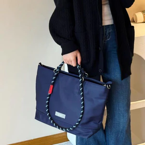 Túi Tote Nylon Dung Tích Lớn Di Động Một Vai Túi Nhẹ Chống Thấm Nước Đeo Ngang Túi Lớn Thiết Kế Đơn Giản Cảm Giác