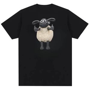 Áo thun Cotton nguyên chất bán chạy của Shaun the Sheep Fun in họa tiết nam và nữ